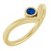 Bezel-Set Solitaire V Ring