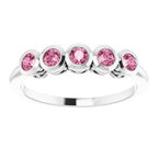 Five-Stone Bezel-Set Ring