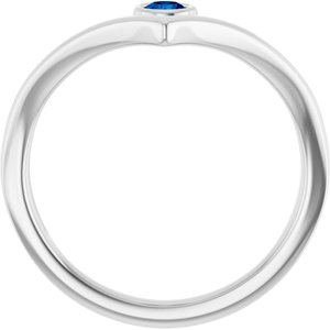 Bezel-Set Solitaire V Ring