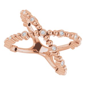 Beaded Negative Space Ring