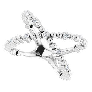 Beaded Negative Space Ring