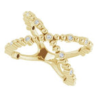 Beaded Negative Space Ring