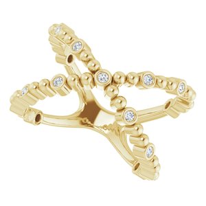 Beaded Negative Space Ring