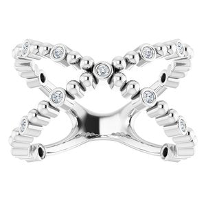 Beaded Negative Space Ring