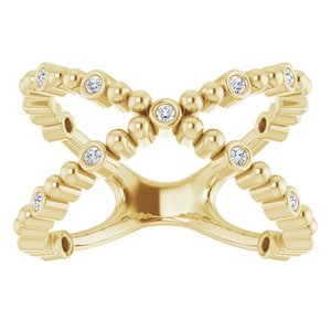 Beaded Negative Space Ring