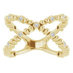 Beaded Negative Space Ring
