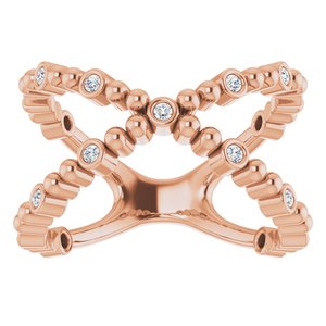 Beaded Negative Space Ring