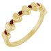 Accented Stackable Heart Ring