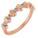 Accented Stackable Heart Ring
