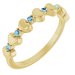 Accented Stackable Heart Ring