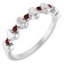 Accented Stackable Heart Ring