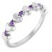 Accented Stackable Heart Ring