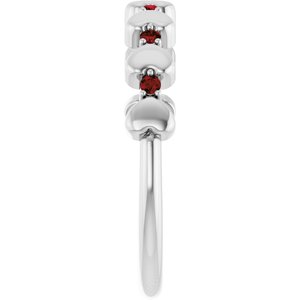Accented Stackable Heart Ring