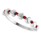 Accented Stackable Heart Ring