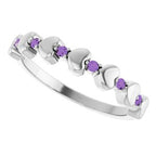 Accented Stackable Heart Ring