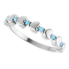 Accented Stackable Heart Ring