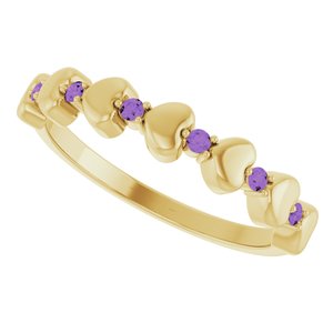 Accented Stackable Heart Ring