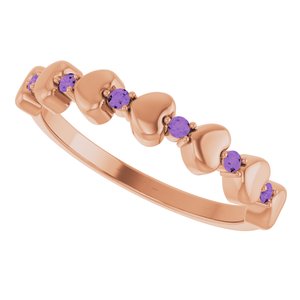 Accented Stackable Heart Ring
