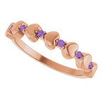 Accented Stackable Heart Ring