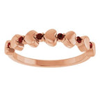 Accented Stackable Heart Ring
