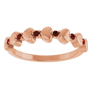 Accented Stackable Heart Ring