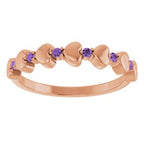 Accented Stackable Heart Ring