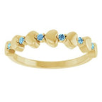 Accented Stackable Heart Ring