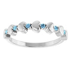 Accented Stackable Heart Ring