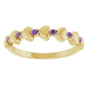 Accented Stackable Heart Ring
