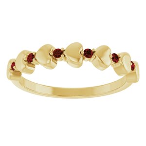 Accented Stackable Heart Ring