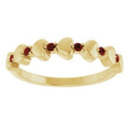Accented Stackable Heart Ring