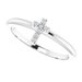 Accented Stackable Cross Ring