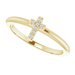 Accented Stackable Cross Ring