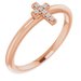 Accented Stackable Cross Ring