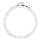 Accented Stackable Cross Ring