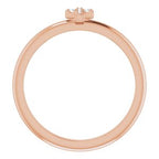 Accented Stackable Cross Ring