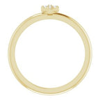 Accented Stackable Cross Ring