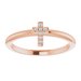 Accented Stackable Cross Ring
