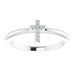 Accented Stackable Cross Ring