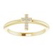 Accented Stackable Cross Ring
