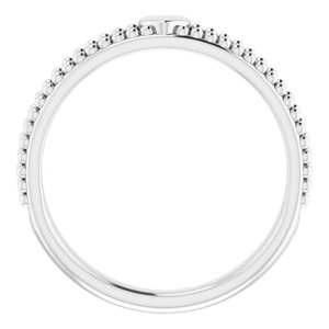 Milgrain Stackable Heart Ring