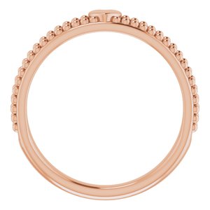 Milgrain Stackable Heart Ring