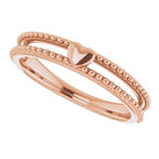 Milgrain Stackable Heart Ring