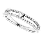 Milgrain Stackable Heart Ring