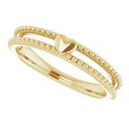 Milgrain Stackable Heart Ring
