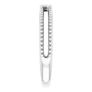 Milgrain Stackable Heart Ring
