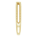 Milgrain Stackable Heart Ring