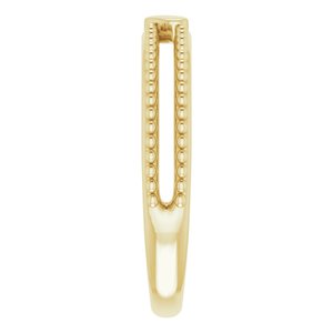Milgrain Stackable Heart Ring