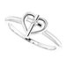 Accented Cross & Heart Ring