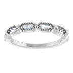 Beaded Baguette Anniversary Band